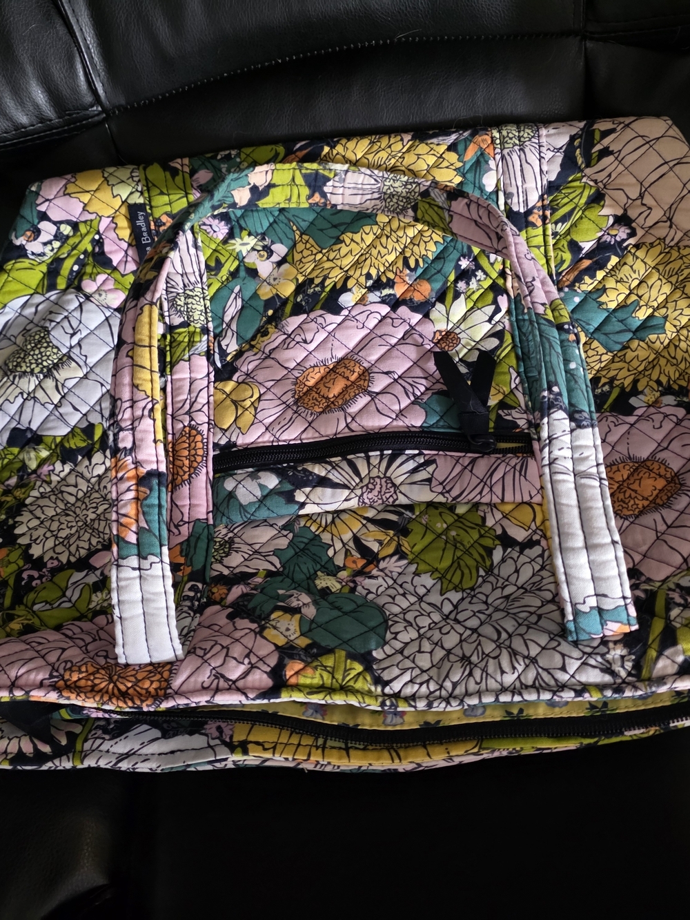 Floral Quilted Tote Bag in Pink & Green - Designer-Inspired